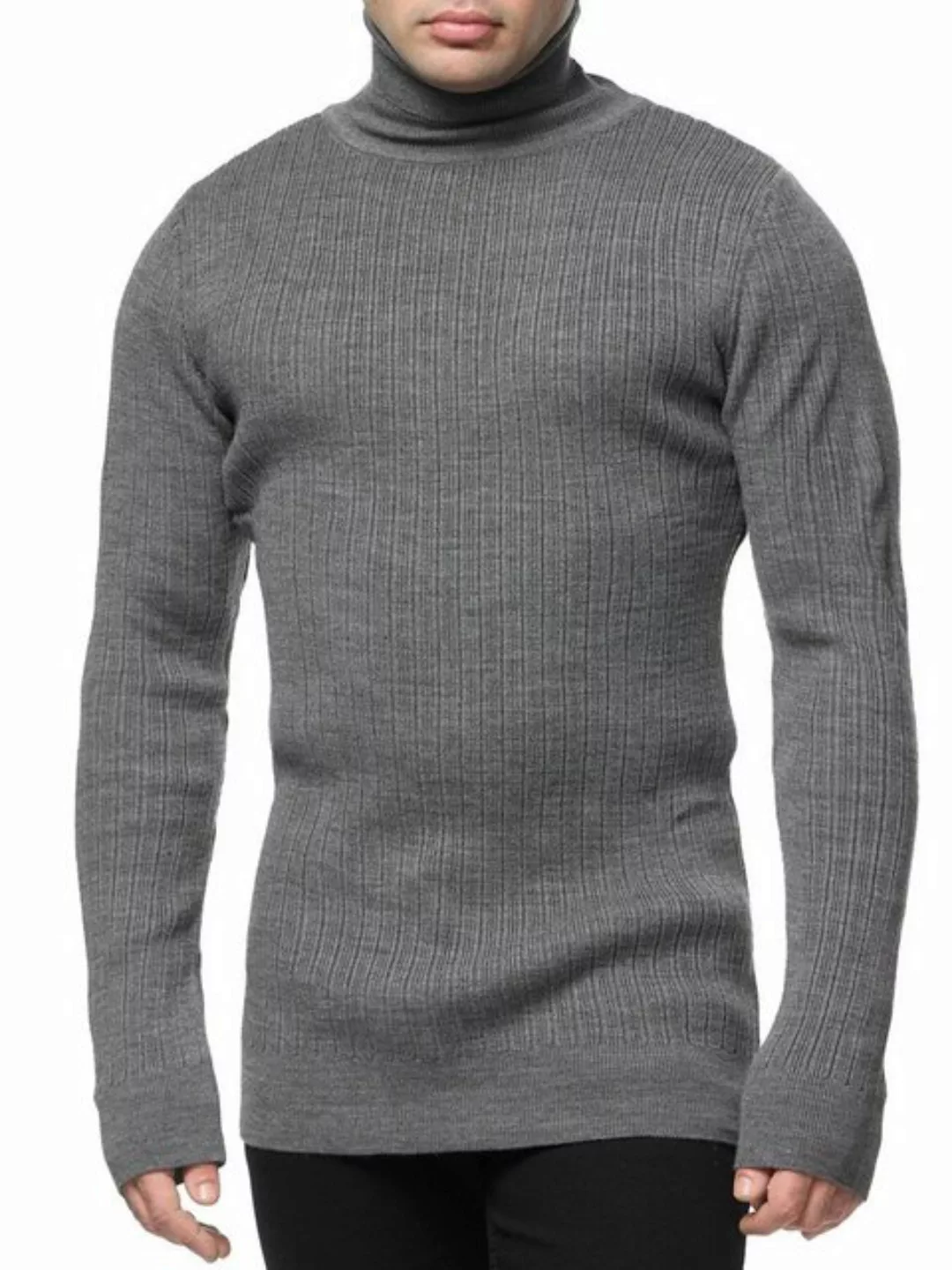 Banco Rollkragenpullover Rollkragen Pullover in unifarbenem Design - Slim F günstig online kaufen