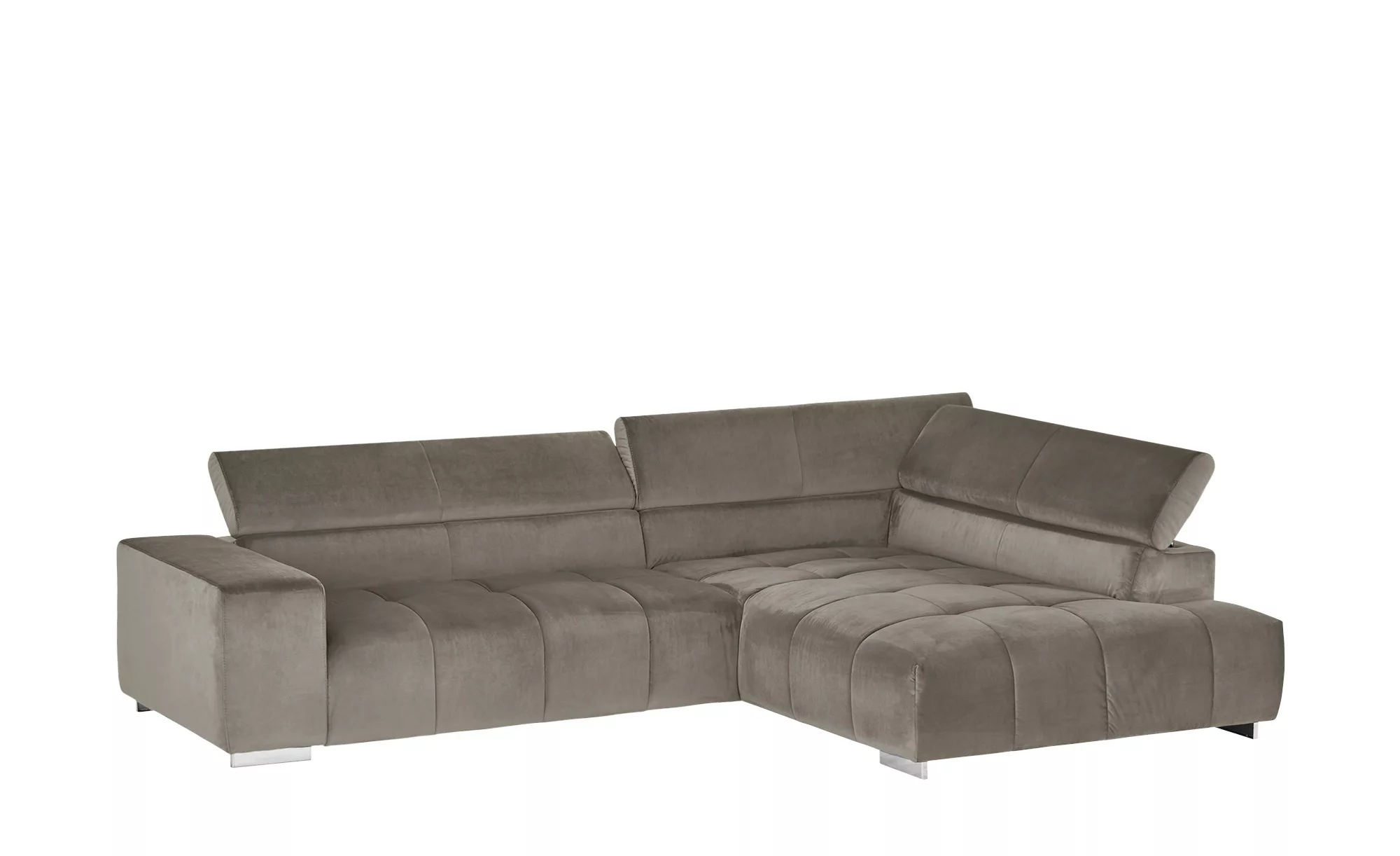 uno Ecksofa aus Samt  Origo ¦ grau ¦ Maße (cm): B: 308 H: 70 T: 225 Polster günstig online kaufen