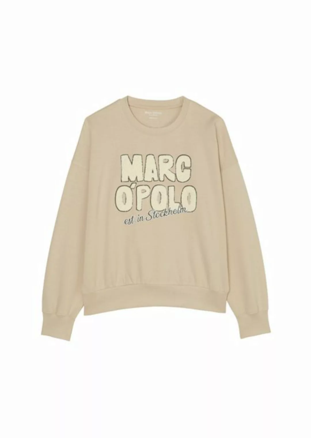 Marc O'Polo Sweatshirt mit Frottee-Logo günstig online kaufen