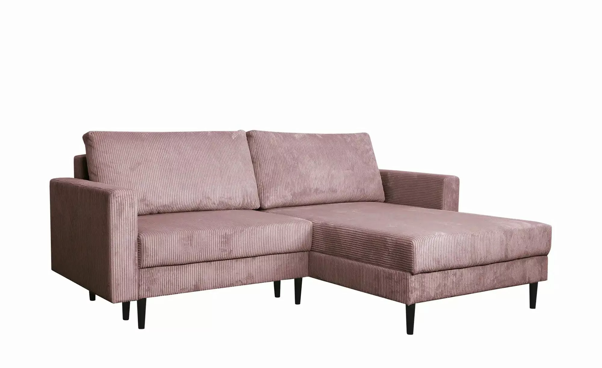 uno Ecksofa trendiger Cordstoff Livorno ¦ rosa/pink ¦ Maße (cm): B: 221 H: günstig online kaufen