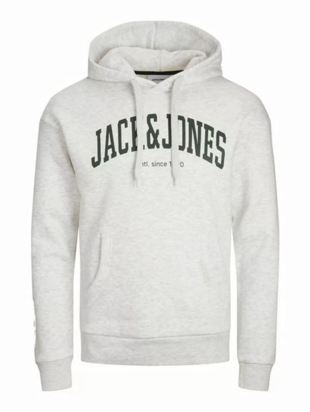 Jack & Jones Hoodie Logo Print Hoodie Kapuzen Pullover JJEJOSH 5584 in Hell günstig online kaufen