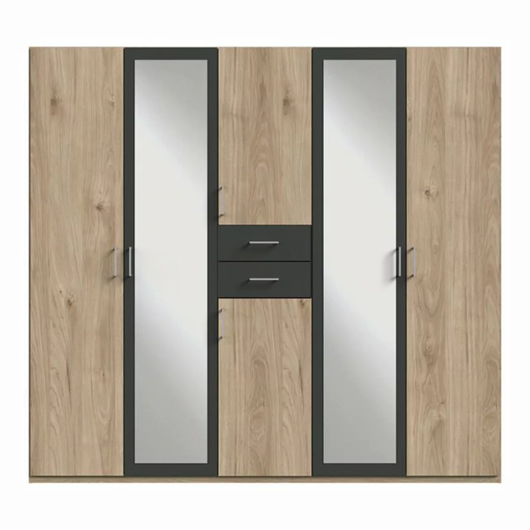 Lomadox Kleiderschrank DUNMORE-43 Drehtürenschrank 225cm, 6 Türen, 2 Schubl günstig online kaufen