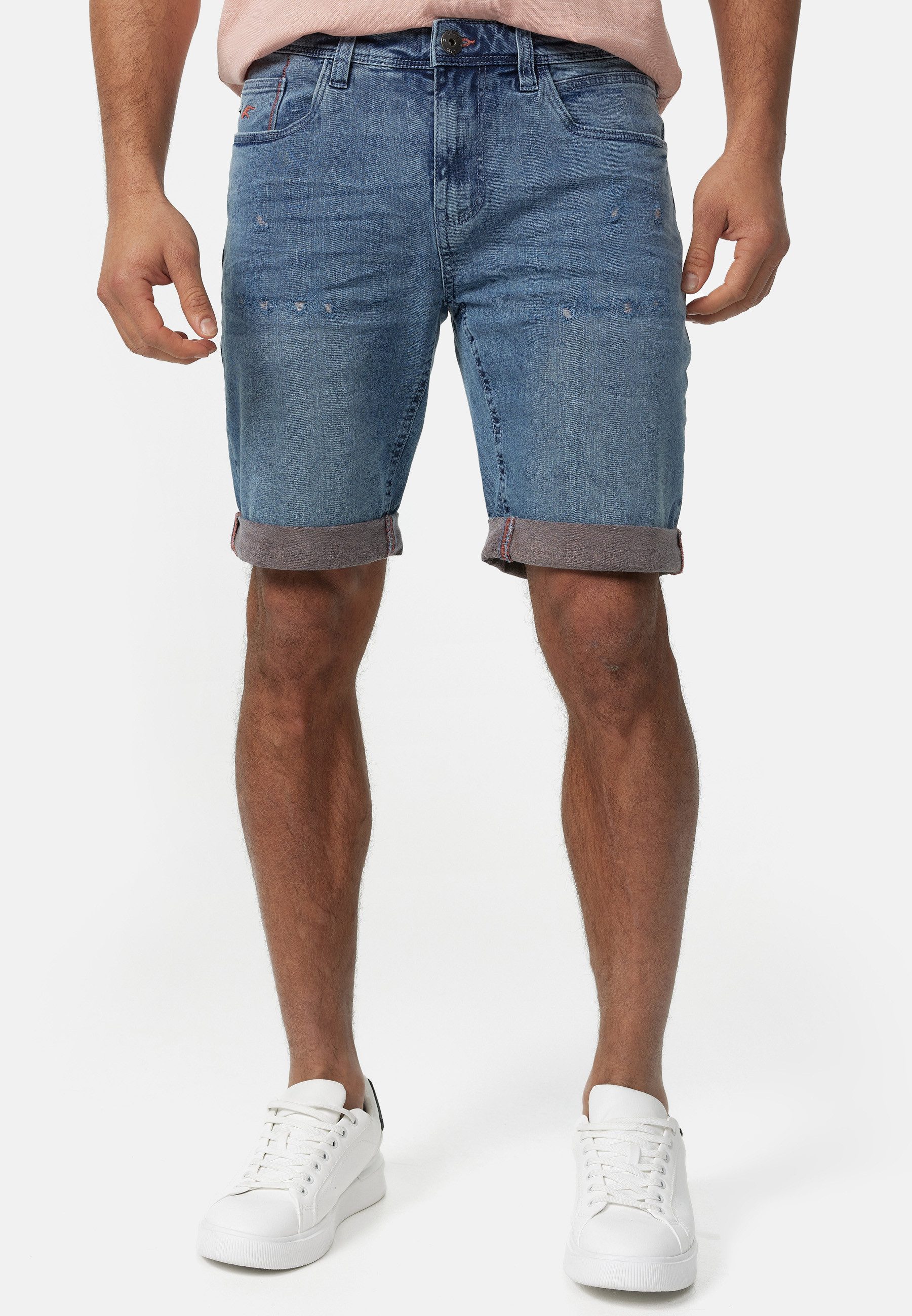Indicode Jeansshorts INZalento aus elastischer Baumwoll-Qualität günstig online kaufen