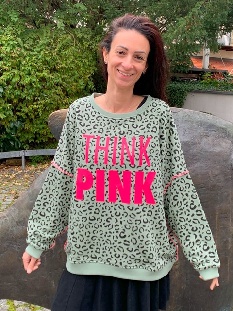 Miss Goodlife Rundhalspullover Roundneck Think Pink Leo Almond günstig online kaufen