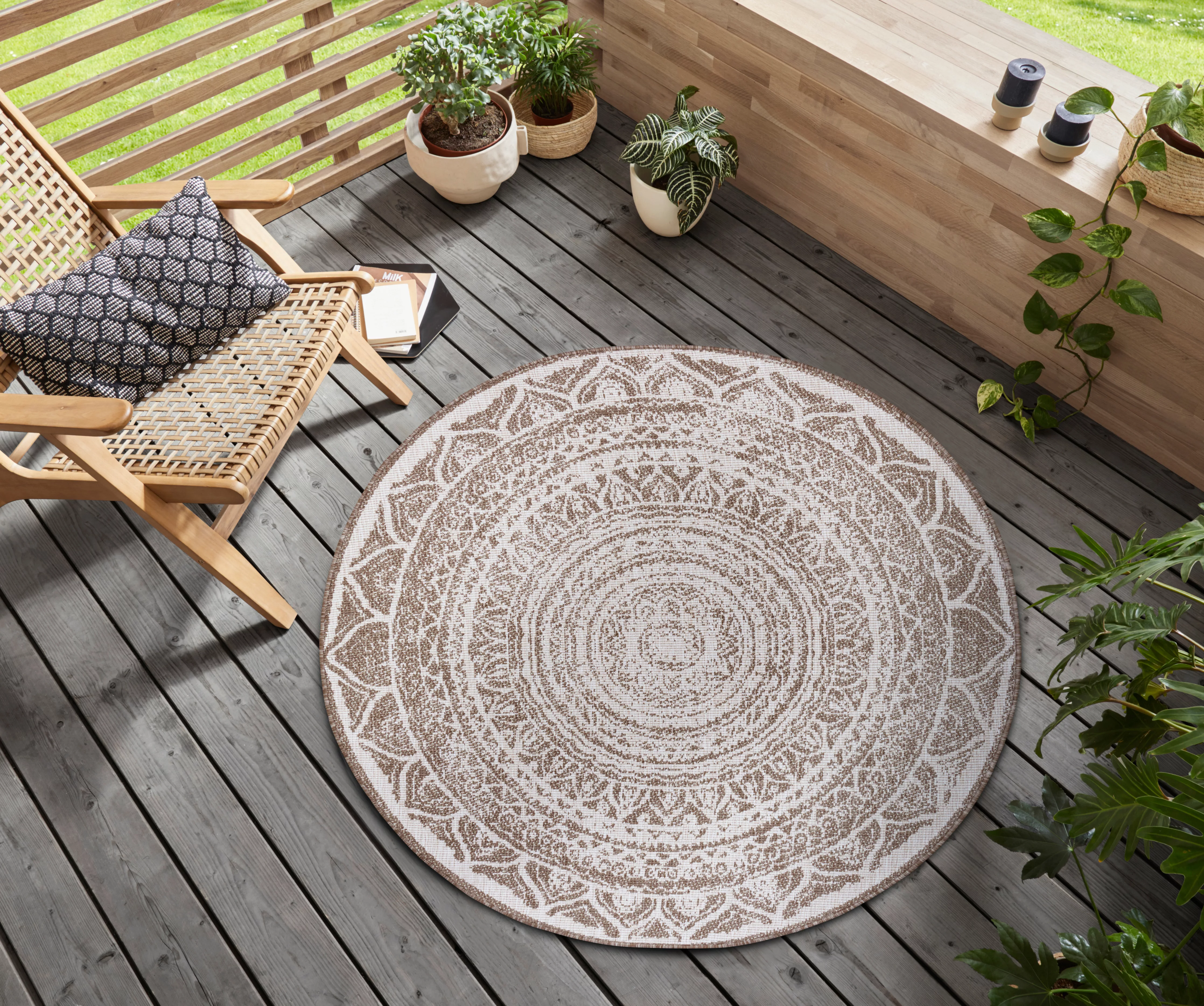 NORTHRUGS Teppich »Siruma Wendeteppich«, rund, 5 mm Höhe, In- & Outdoor, be günstig online kaufen