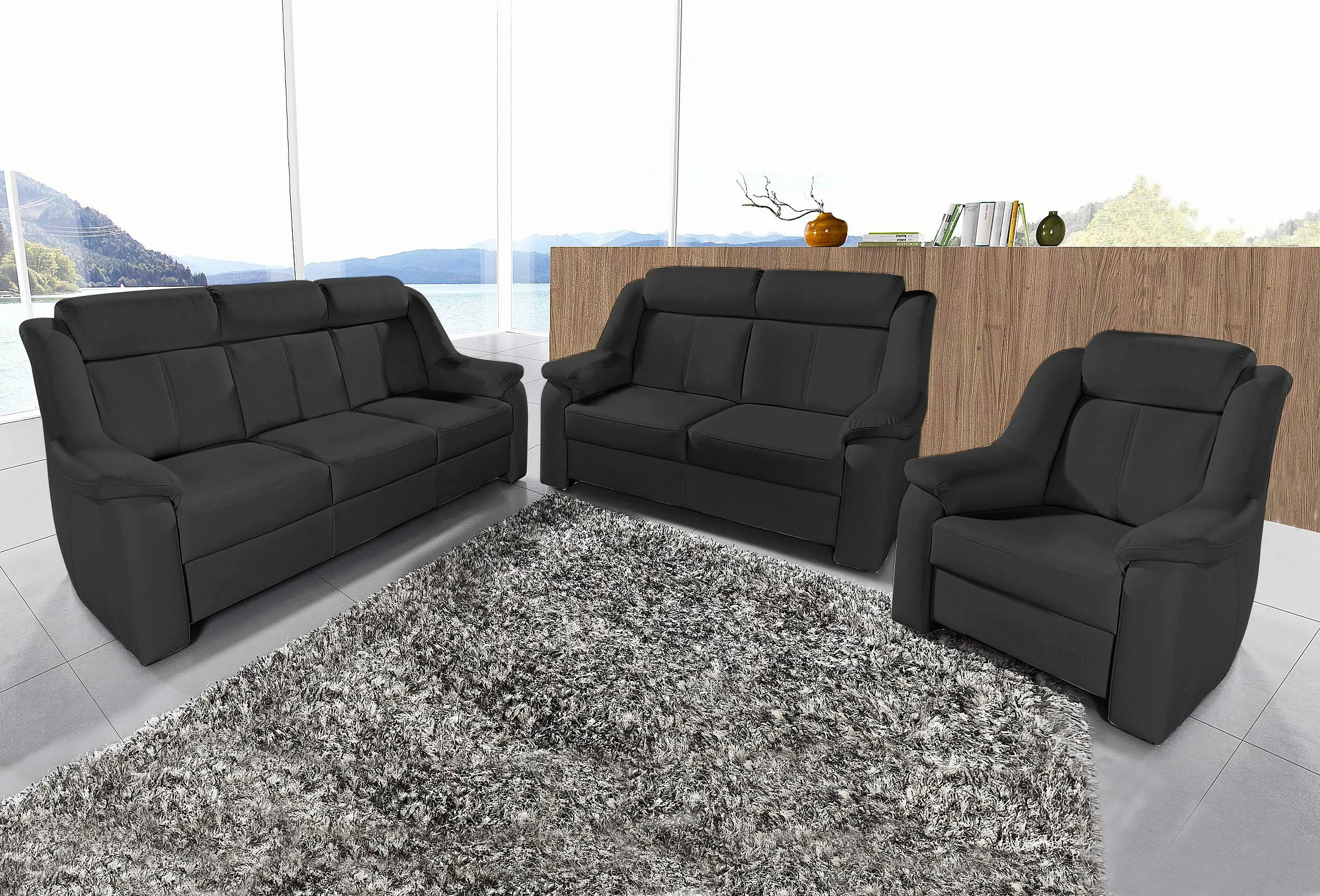 sit&more Polstergarnitur "Basel", Set, bestehend aus 3-Sitzer + 2-Sitzer + günstig online kaufen