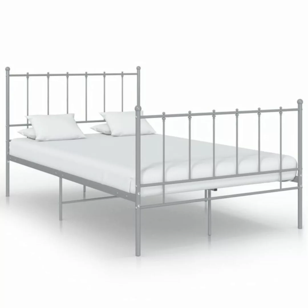 Bett Grau Metall 120x200 Cm günstig online kaufen