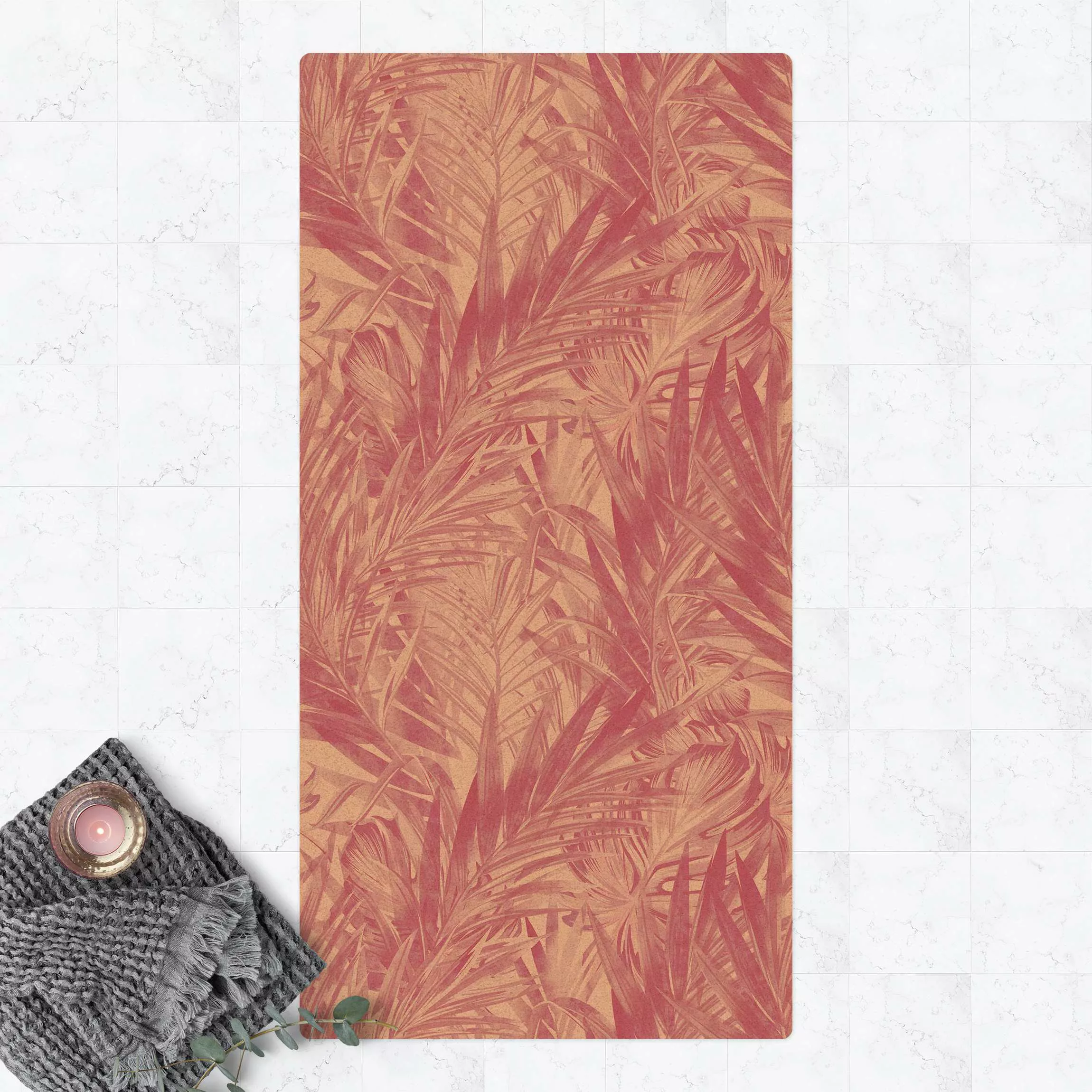 Kork-Teppich Tropisches Unterholz Rosa günstig online kaufen