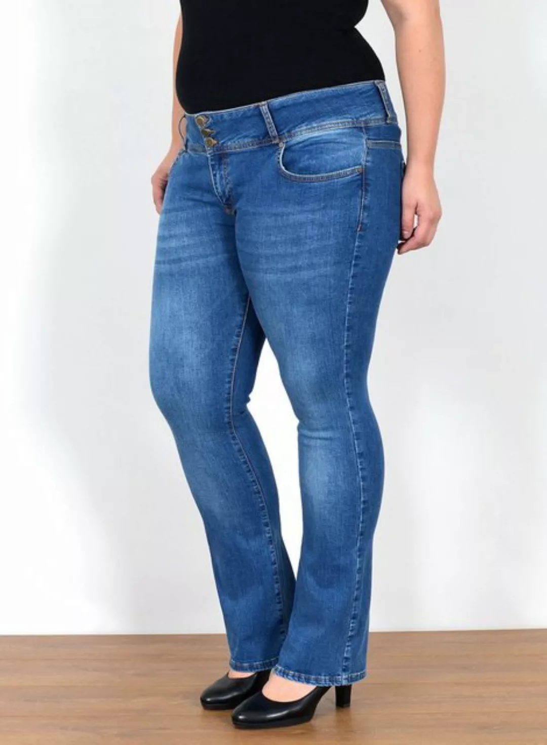 ESRA Bootcut-Jeans FB6 Damen Bootcut Jeans Hose Low Waist bis Übergröße, Je günstig online kaufen