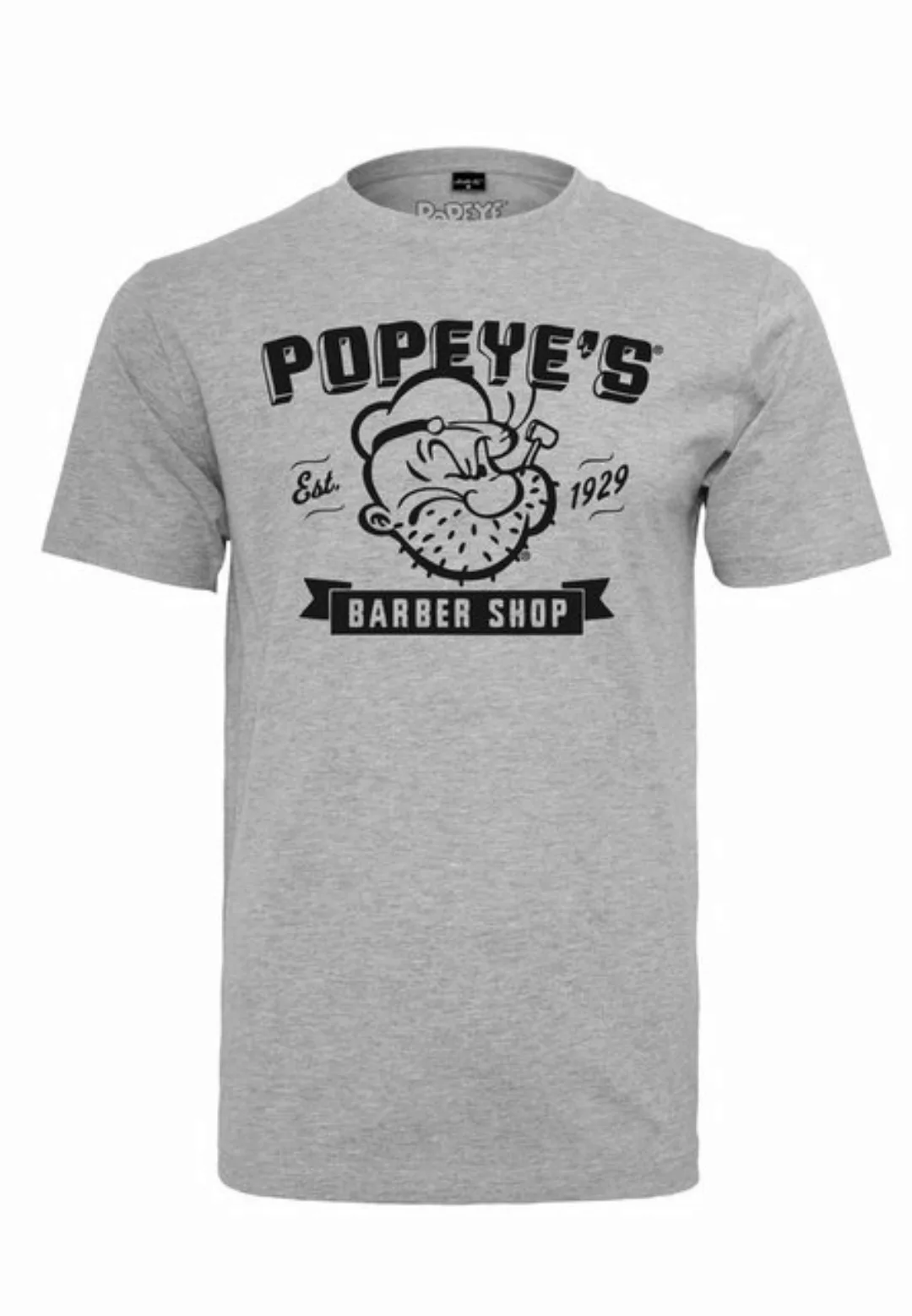 Merchcode Popeye Barber Shop Tee MC179 Heather Grey günstig online kaufen