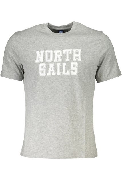 North Sails T-Shirt Graues Herren T-Shirt: Kurzarm mit Druck und günstig online kaufen