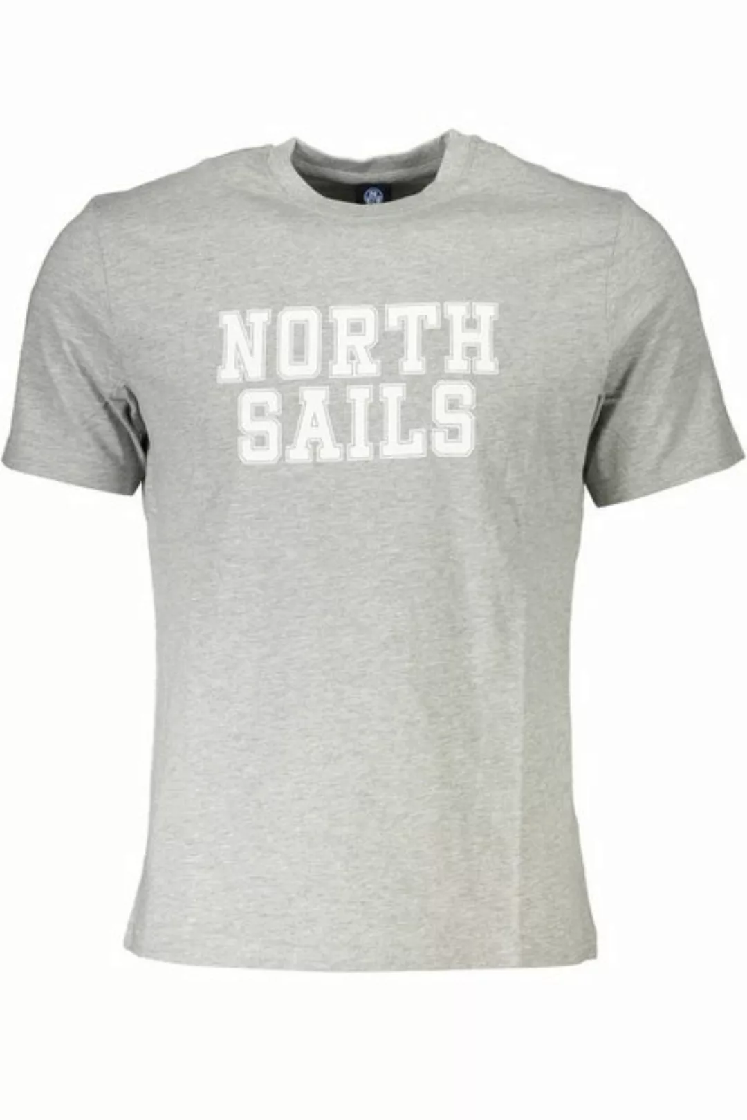 North Sails T-Shirt Graues Herren T-Shirt: Kurzarm mit Druck und günstig online kaufen