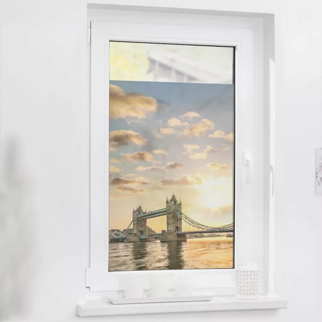 LICHTBLICK ORIGINAL Fensterfolie "Tower Bridge", 1 St., blickdicht, struktu günstig online kaufen