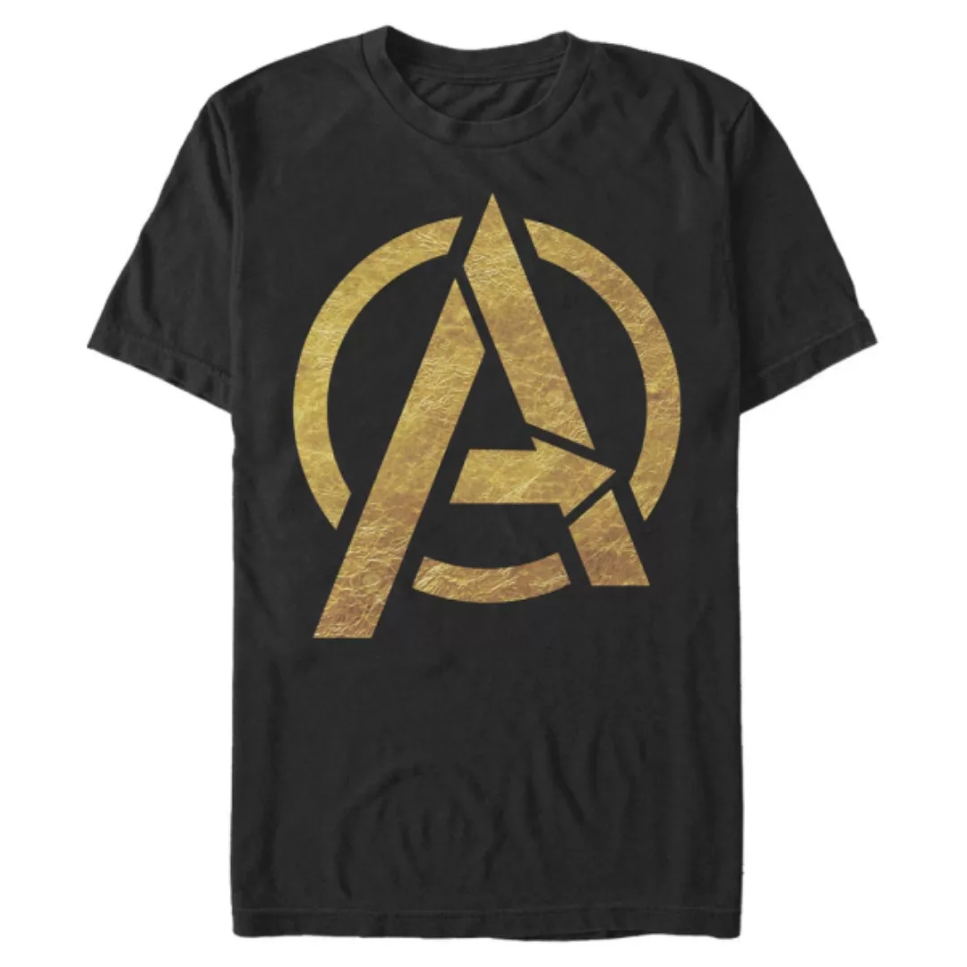 Marvel - Logo Gold Foil Avengers - Männer T-Shirt günstig online kaufen