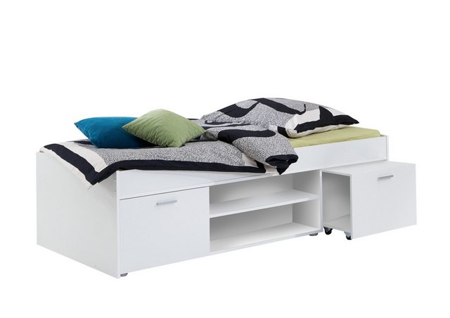 PREISBRECHER Bett CARLO 1, in weiß - 203,5x58,5x95,5cm (BxHxT) günstig online kaufen