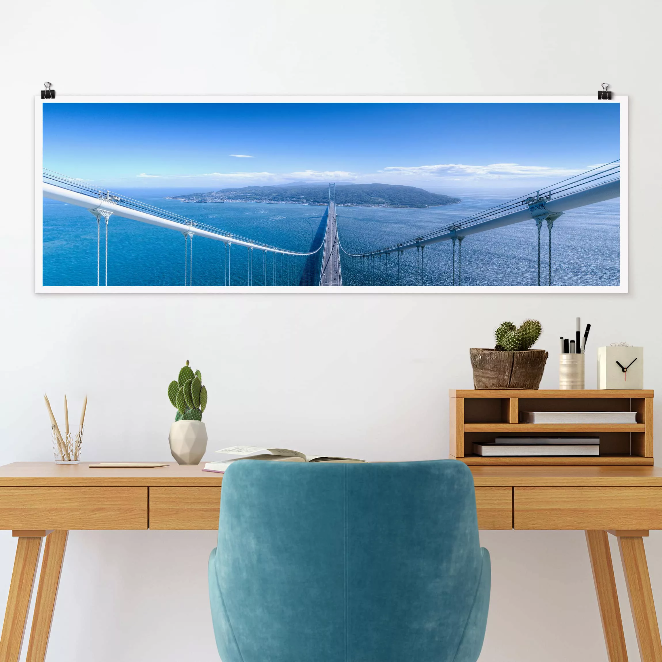 Panorama Poster Brücke zur Insel günstig online kaufen