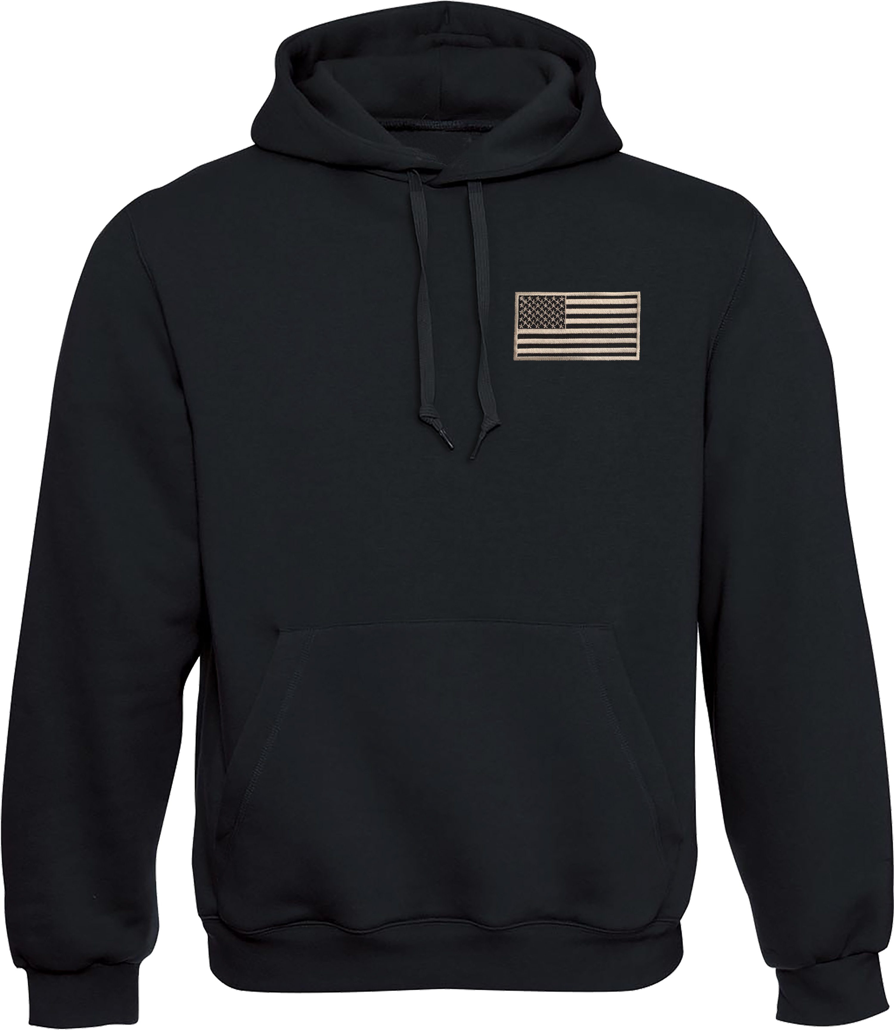 Baddery Kapuzenpullover Hoodie: "USA-Flagge" mit Stick-Patch, günstig online kaufen