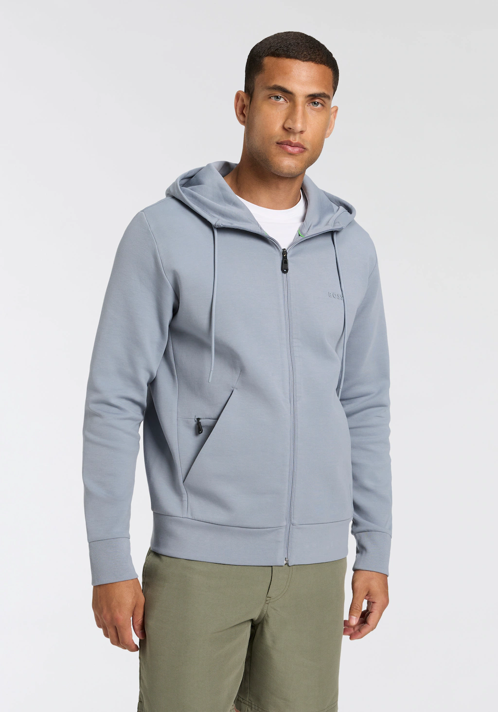 BOSS GREEN Kapuzensweatjacke "Saggy", mit BOSS Aufdruck günstig online kaufen