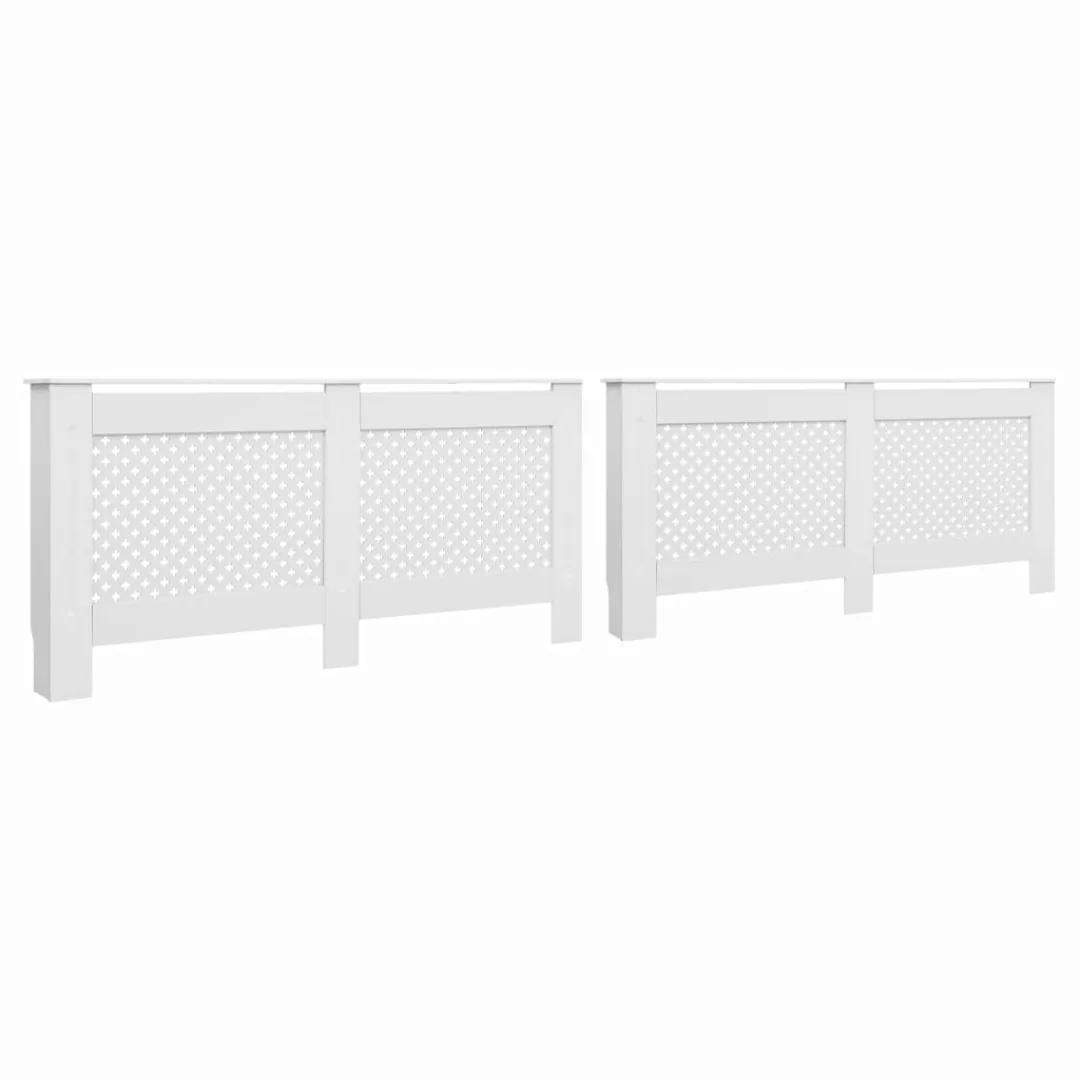 Heizkörperverkleidungen 2 Stk. Weiß 152ã19ã81,5 Cm Mdf günstig online kaufen