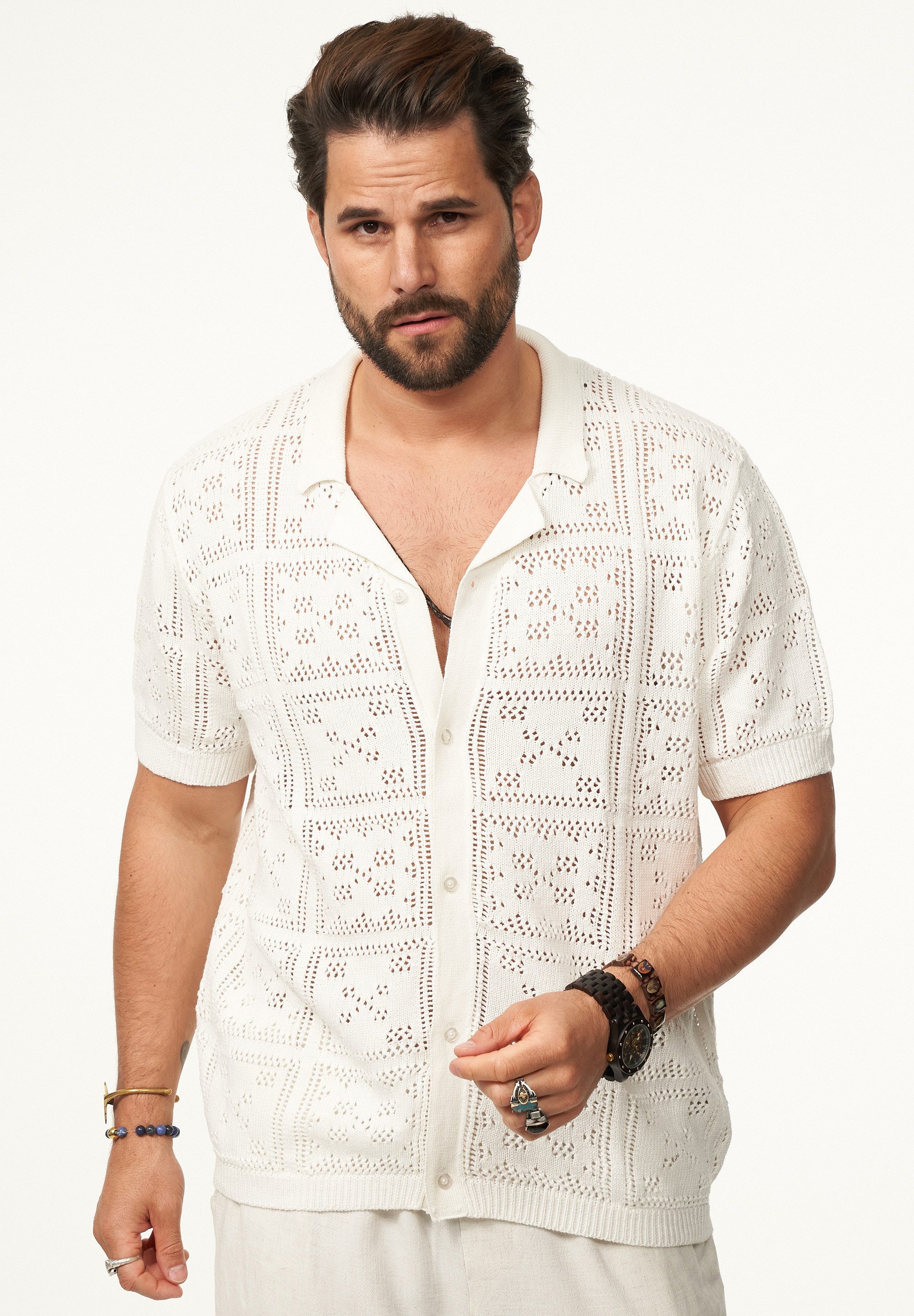SOULSTAR Poloshirt im Cardigan Vintage Summer-Look günstig online kaufen