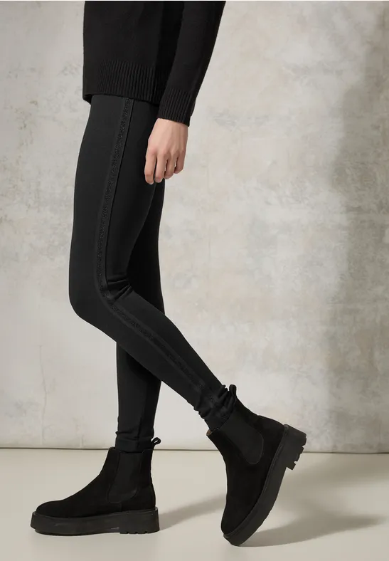 Leggings mit Glitzer-Tape günstig online kaufen