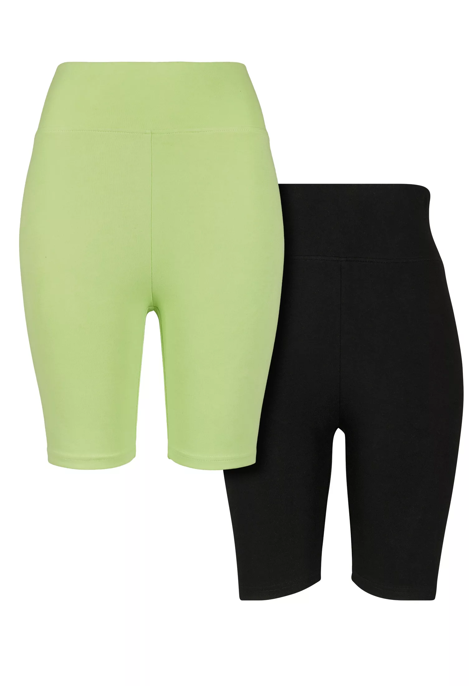 URBAN CLASSICS Stoffhose "Damen Ladies High Waist Cycle Shorts 2-Pack", (1 günstig online kaufen