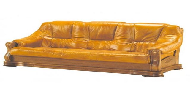 Xlmoebel Sofa Klassisches Ledersofa für drei Personen Polstermöbel Sofa 3-S günstig online kaufen