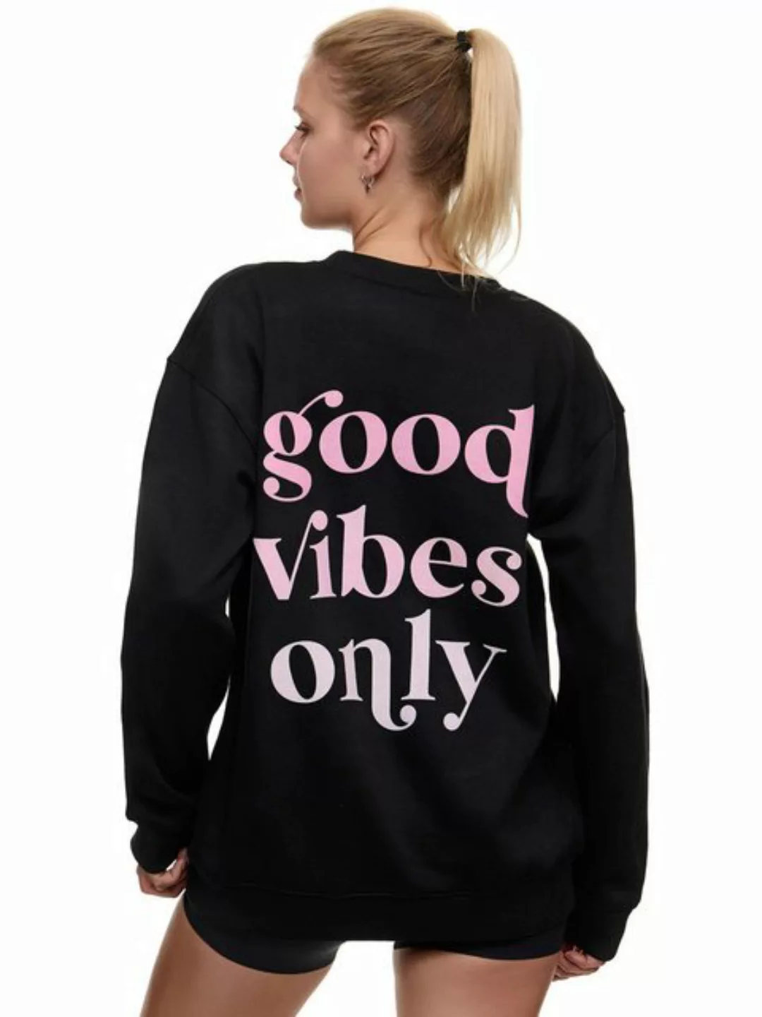 Worldclassca Sweatshirt Worldclassca Oversized Sweatshirt Good Vibes Print günstig online kaufen