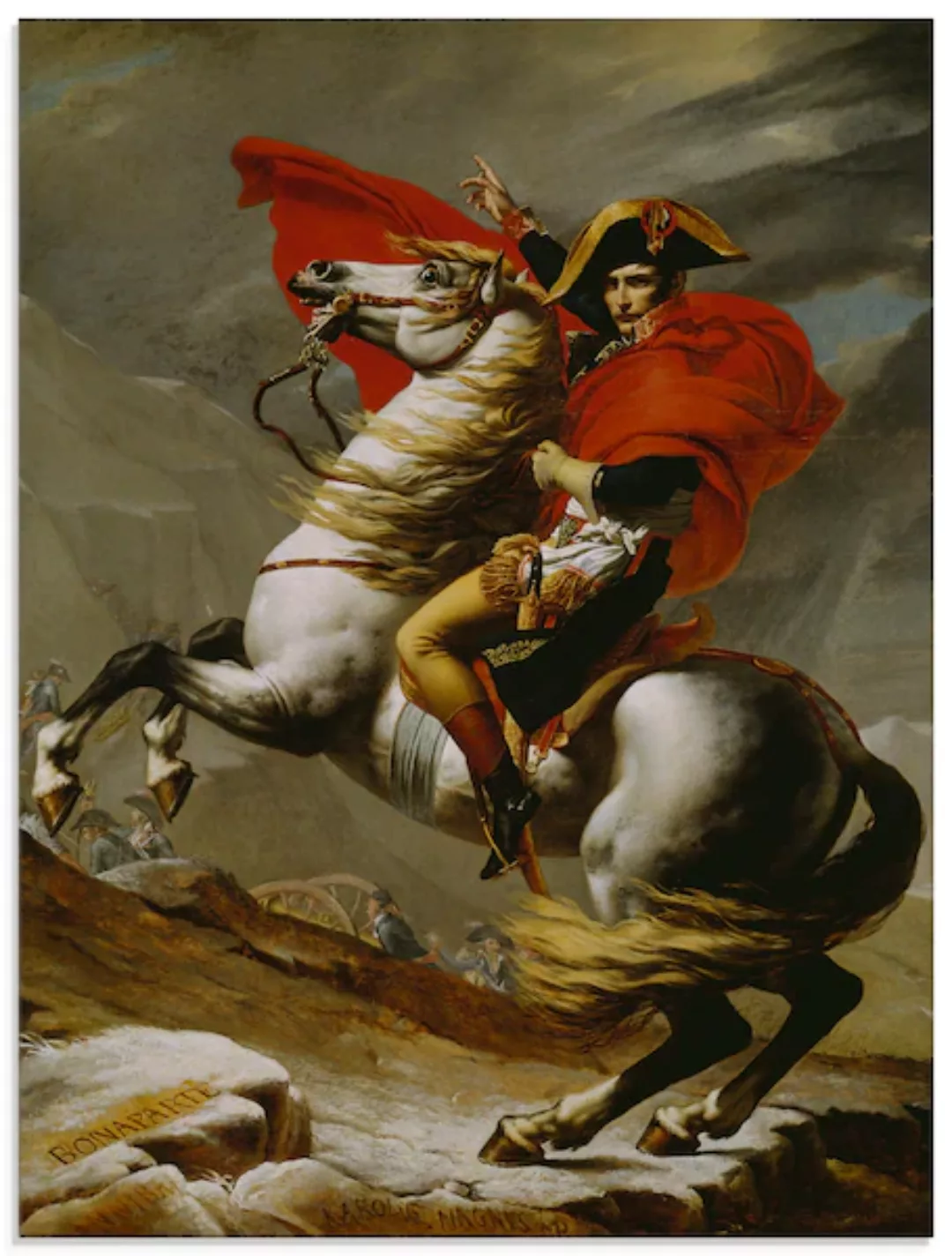 Artland Glasbild »Napoleon bei der Überquerung der Alpen.«, Menschen, (1 St günstig online kaufen