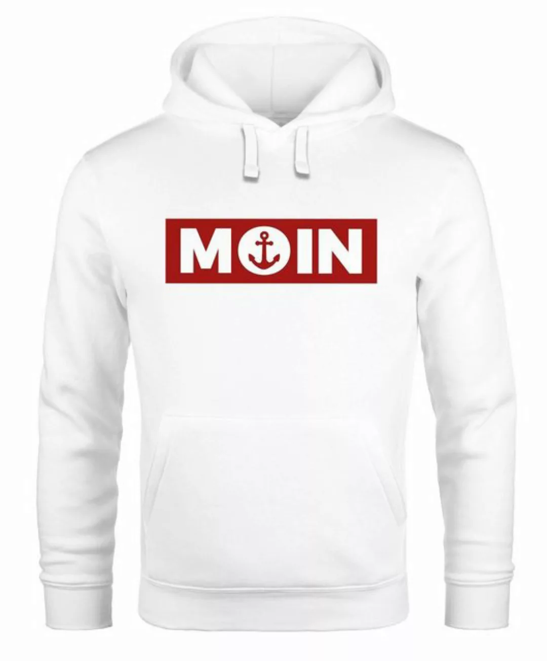 Neverless Hoodie Hoodie Herren Moin norddeutsch Morgen Anker Kapuzen-Pullov günstig online kaufen