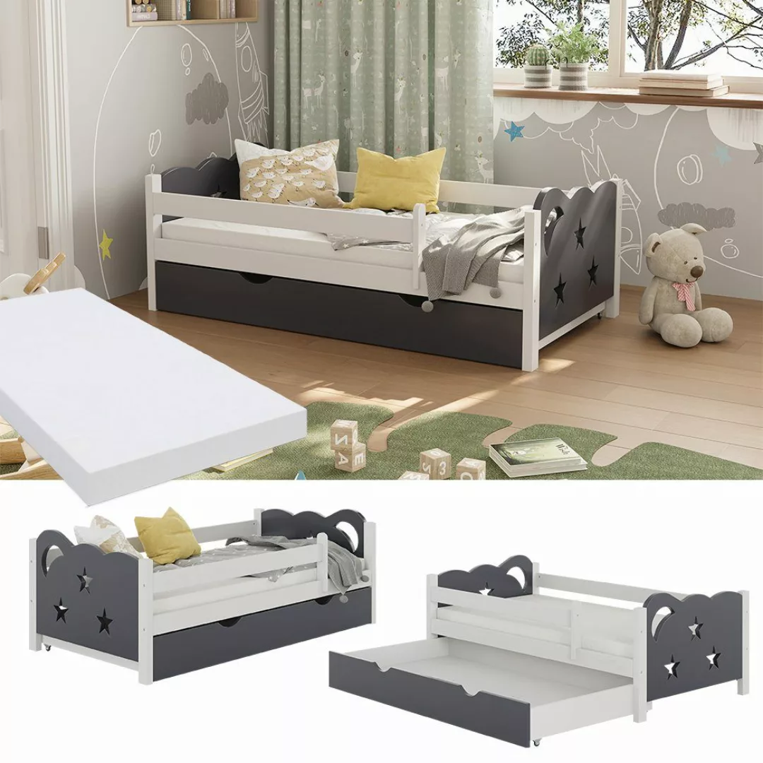 VitaliSpa® Kinderbett Jessica, Grau/Weiß, 70x140 cm günstig online kaufen