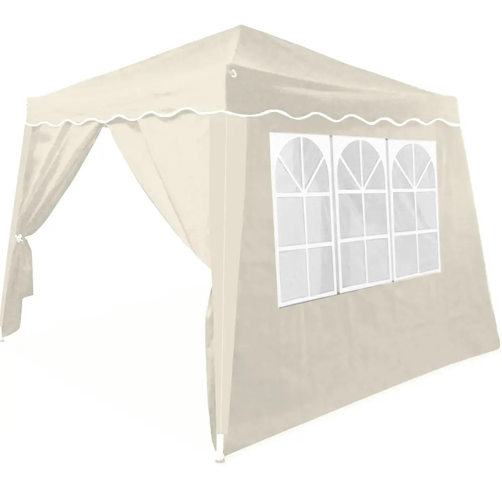 Faltpavillon Capri Beige 3x3m inkl. 2 Seitenwänden günstig online kaufen