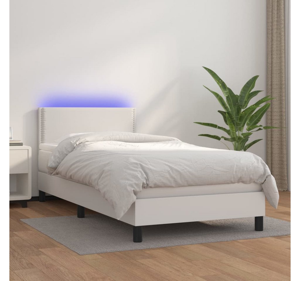 vidaXL Boxspringbett Bett Boxspringbett mit Matratze & LED Kunstleder (80 x günstig online kaufen