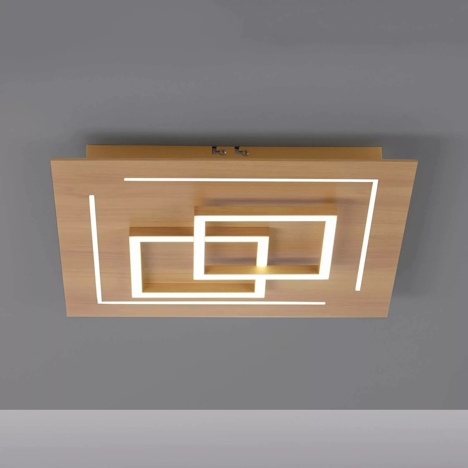 Paul Neuhaus Q-LINEA LED-Decke Holzdekor 40cm günstig online kaufen