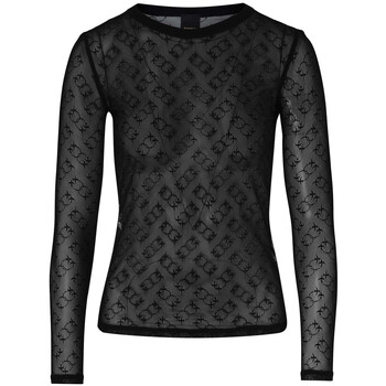 Pinko  Pullover Langärmliges Trikot schwarz transparente Spitze günstig online kaufen