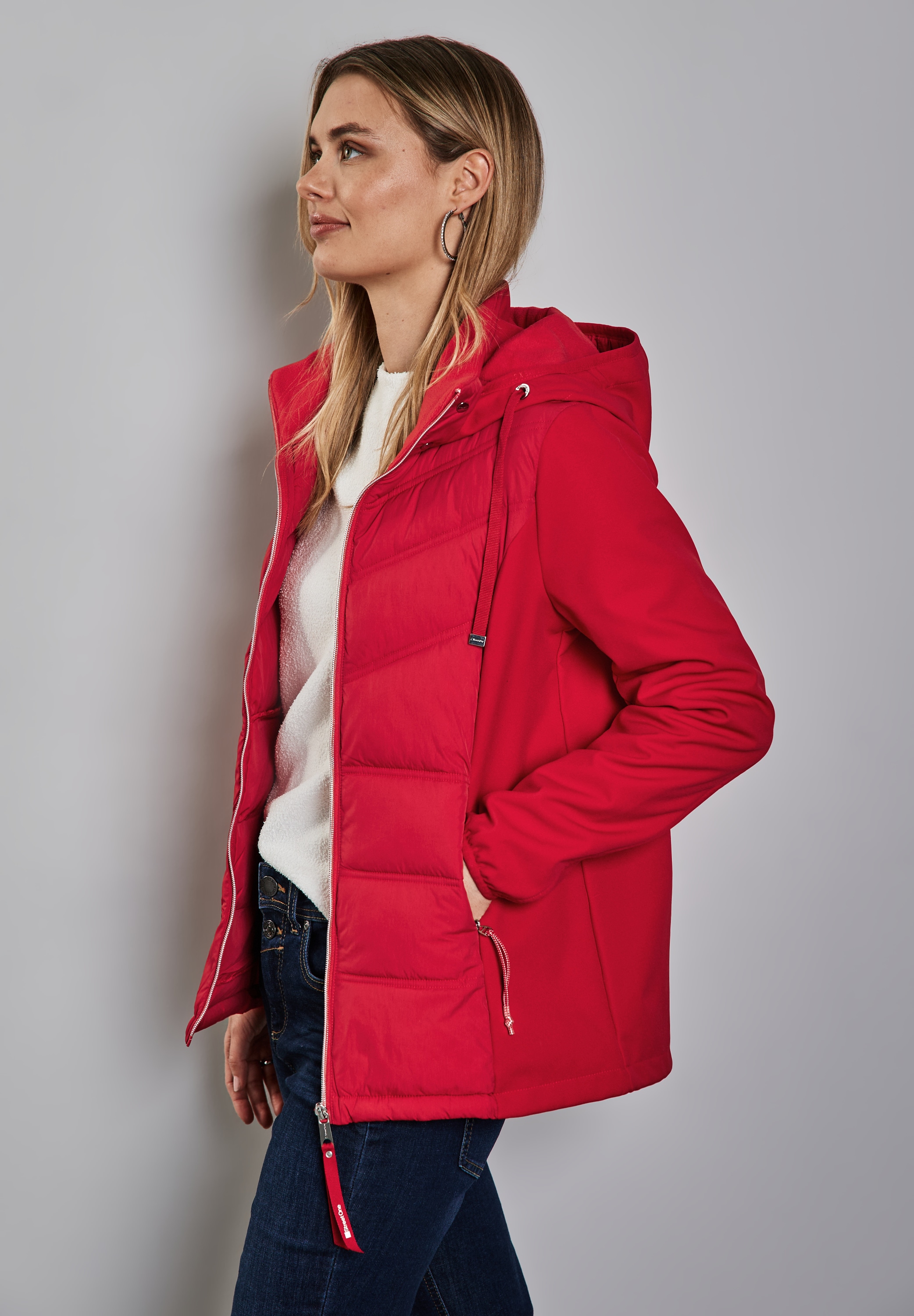 STREET ONE Steppjacke, mit Kapuze, mit Kapuze mit Tunnelzugband günstig online kaufen