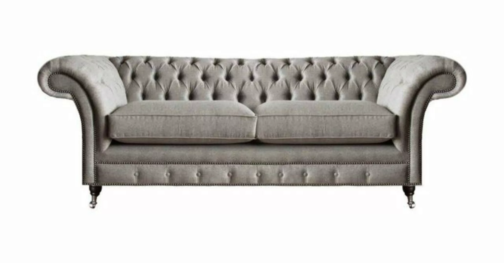 JVmoebel Chesterfield-Sofa Grau Möbel Luxus Sofa Couch Zweisitzer Chesterfi günstig online kaufen