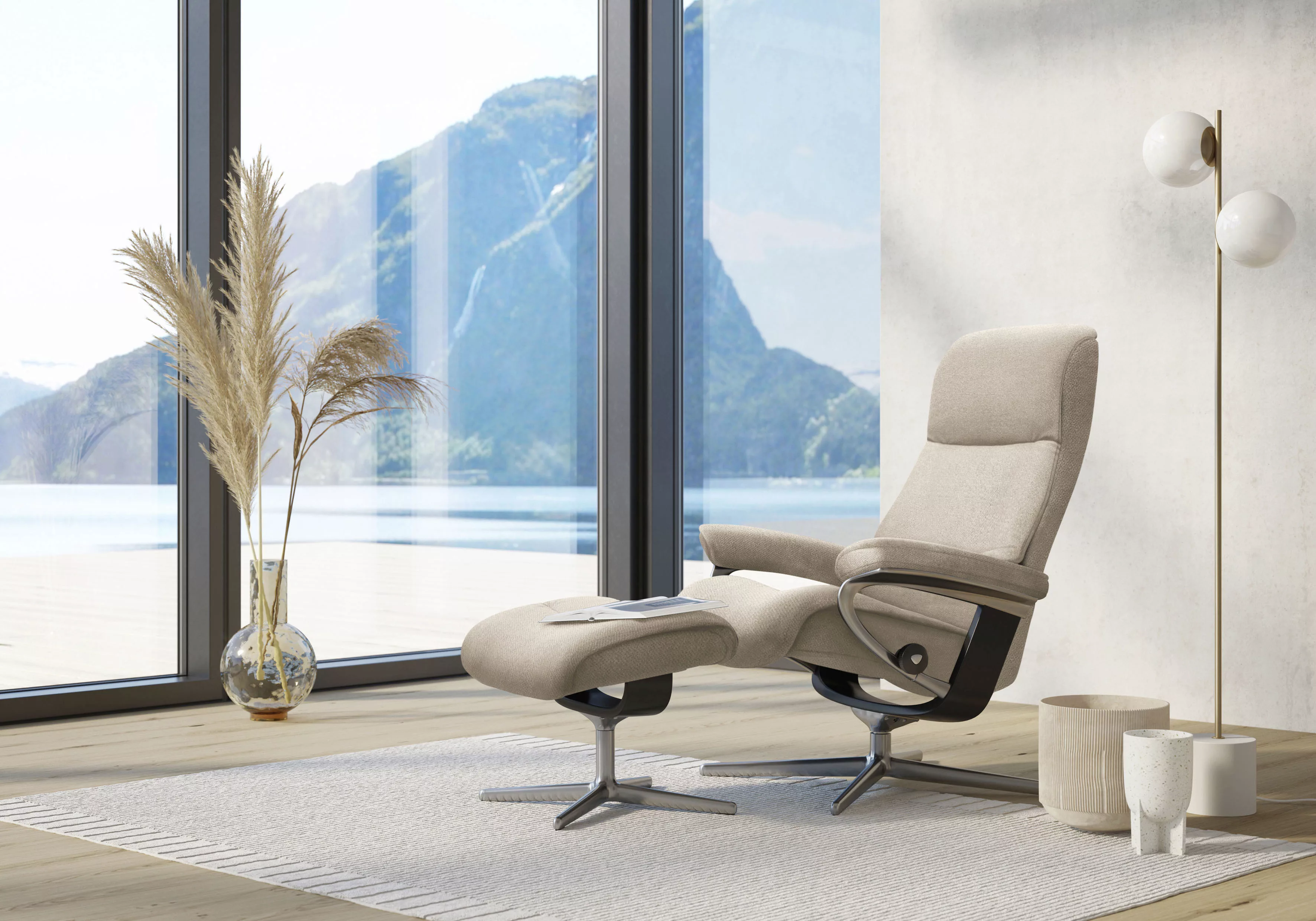 Stressless® Relaxsessel »View«, (Set, Relaxsessel mit Hocker), mit Hocker, günstig online kaufen