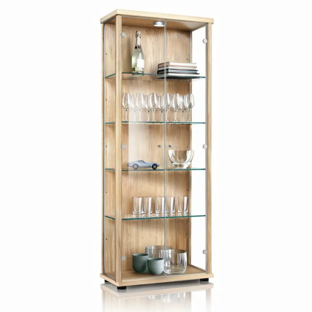 VR-Wohnideen Standvitrine C1019 (Glasvitrine (176x67x33 cm) mit 2 Glastüren günstig online kaufen