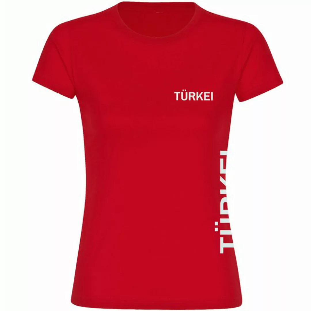 multifanshop T-Shirt Damen Türkei - Brust & Seite - Frauen günstig online kaufen