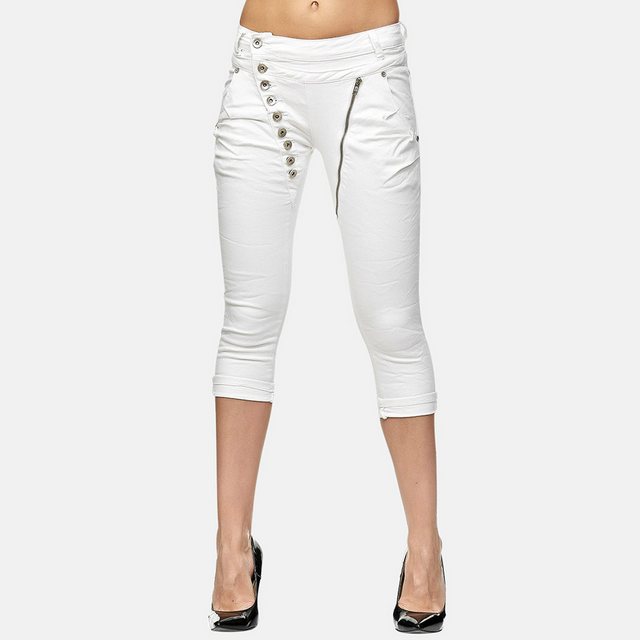 Elara Caprihose Elara Damen 3/4 Jeans Slim High Waist Capri Hose (1-tlg) günstig online kaufen