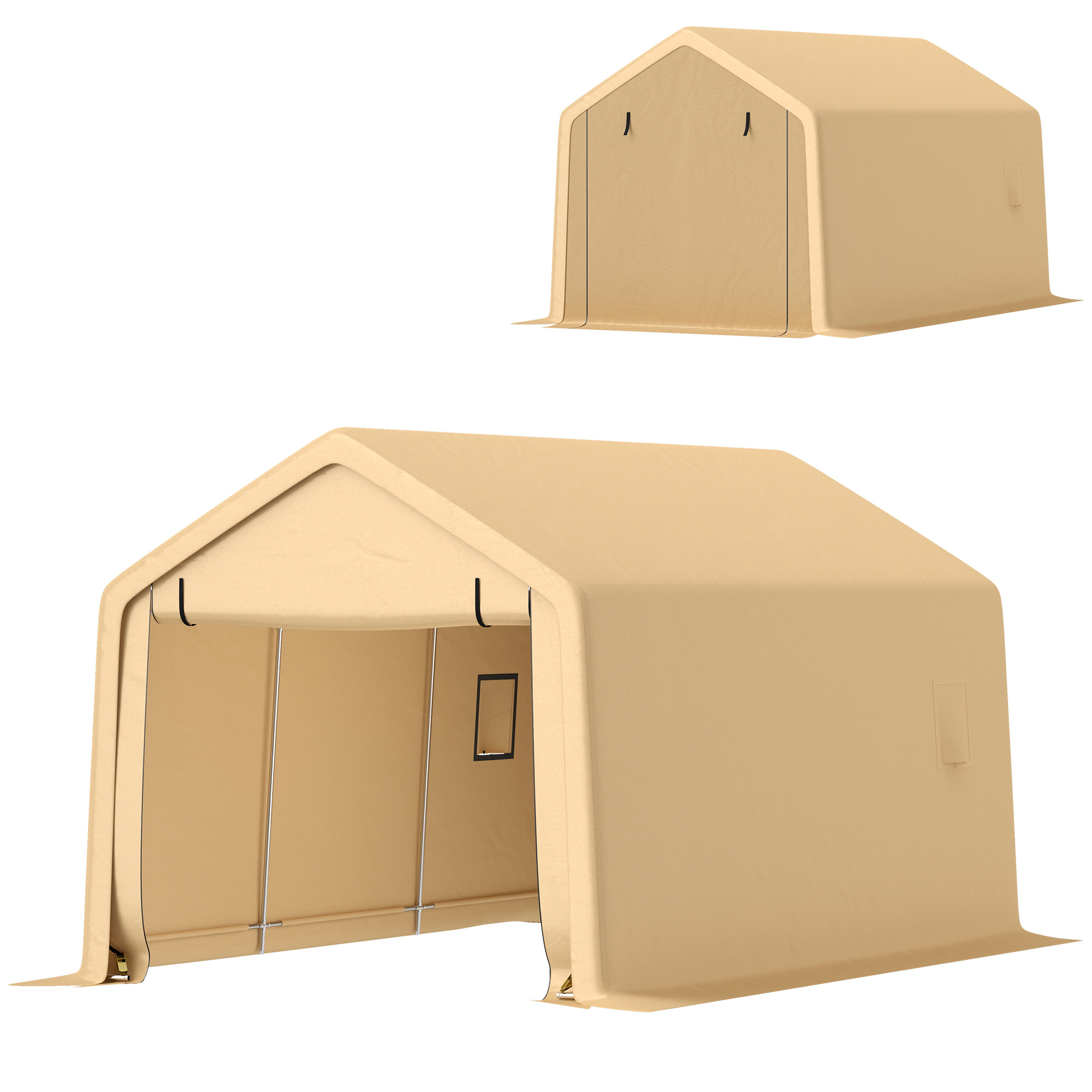 Outsunny Carport Zeltgarage 3 x 5,2 m, Außenautoparkplatz-Abdeckung, Lagerz günstig online kaufen