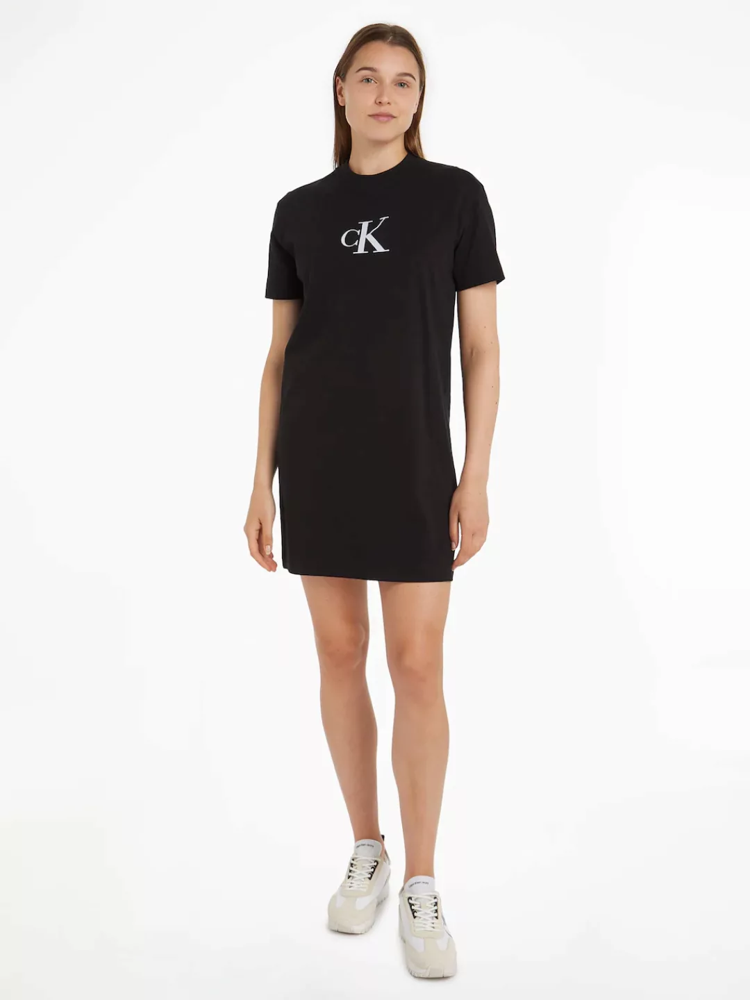 Calvin Klein Jeans Shirtkleid SATIN CK T-SHIRT DRESS mit Logomarkenlabel günstig online kaufen