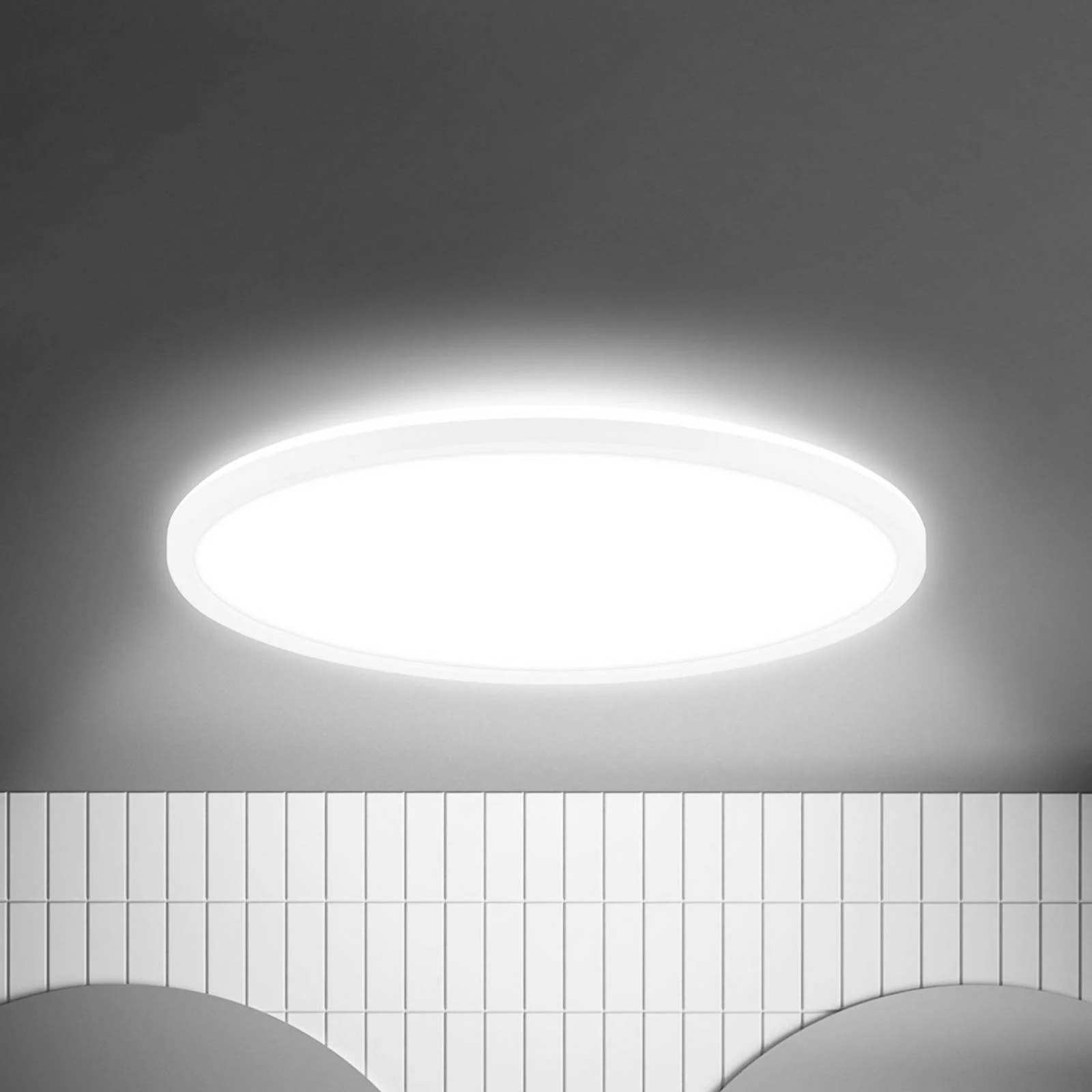 LED-Deckenleuchte Move, Sensor, Ø 42 cm, IP44, weiß, 4000K günstig online kaufen