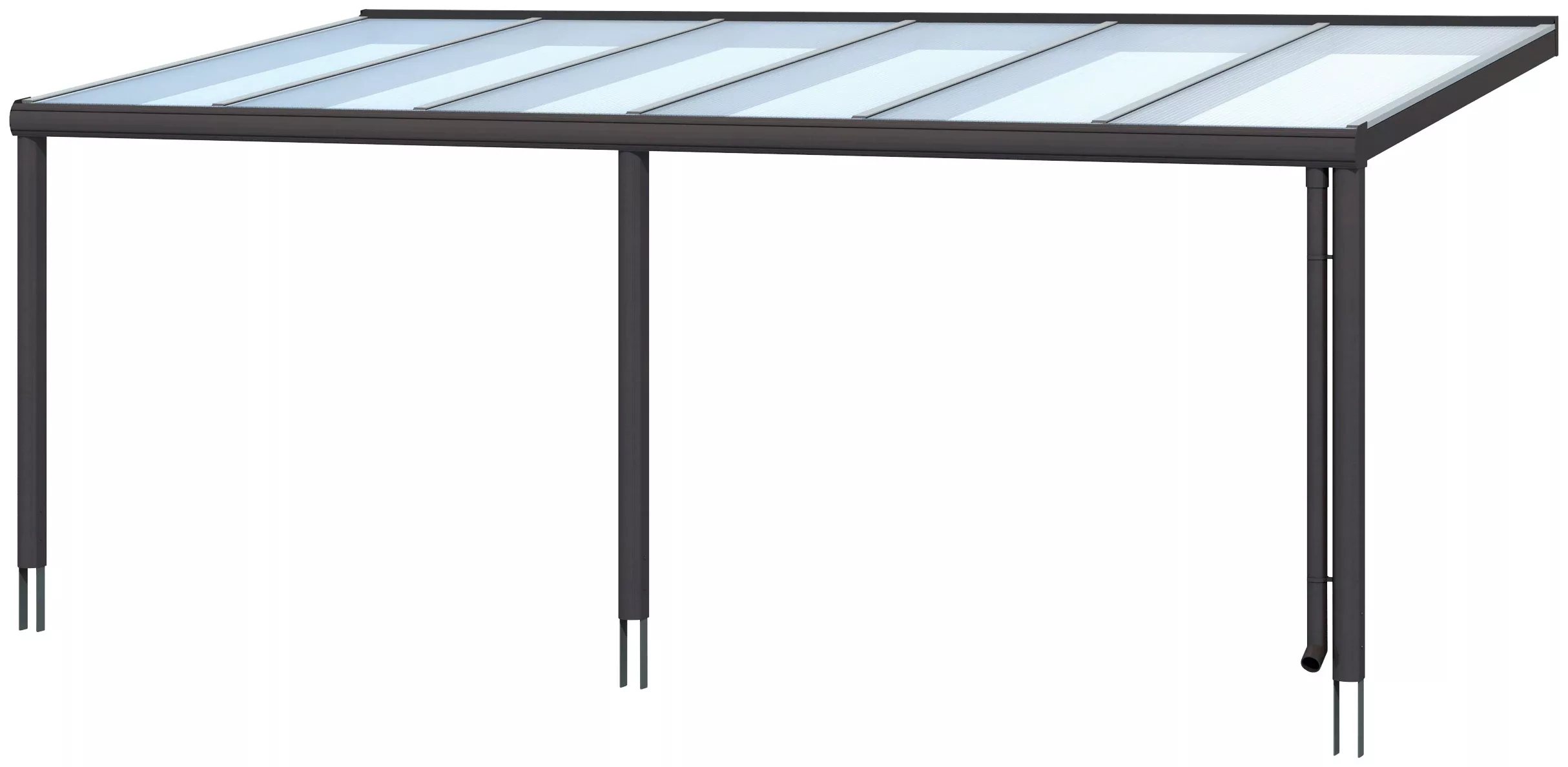 Terrassenüberdachung Garda 648 x 257 cm Aluminium Anthrazit günstig online kaufen