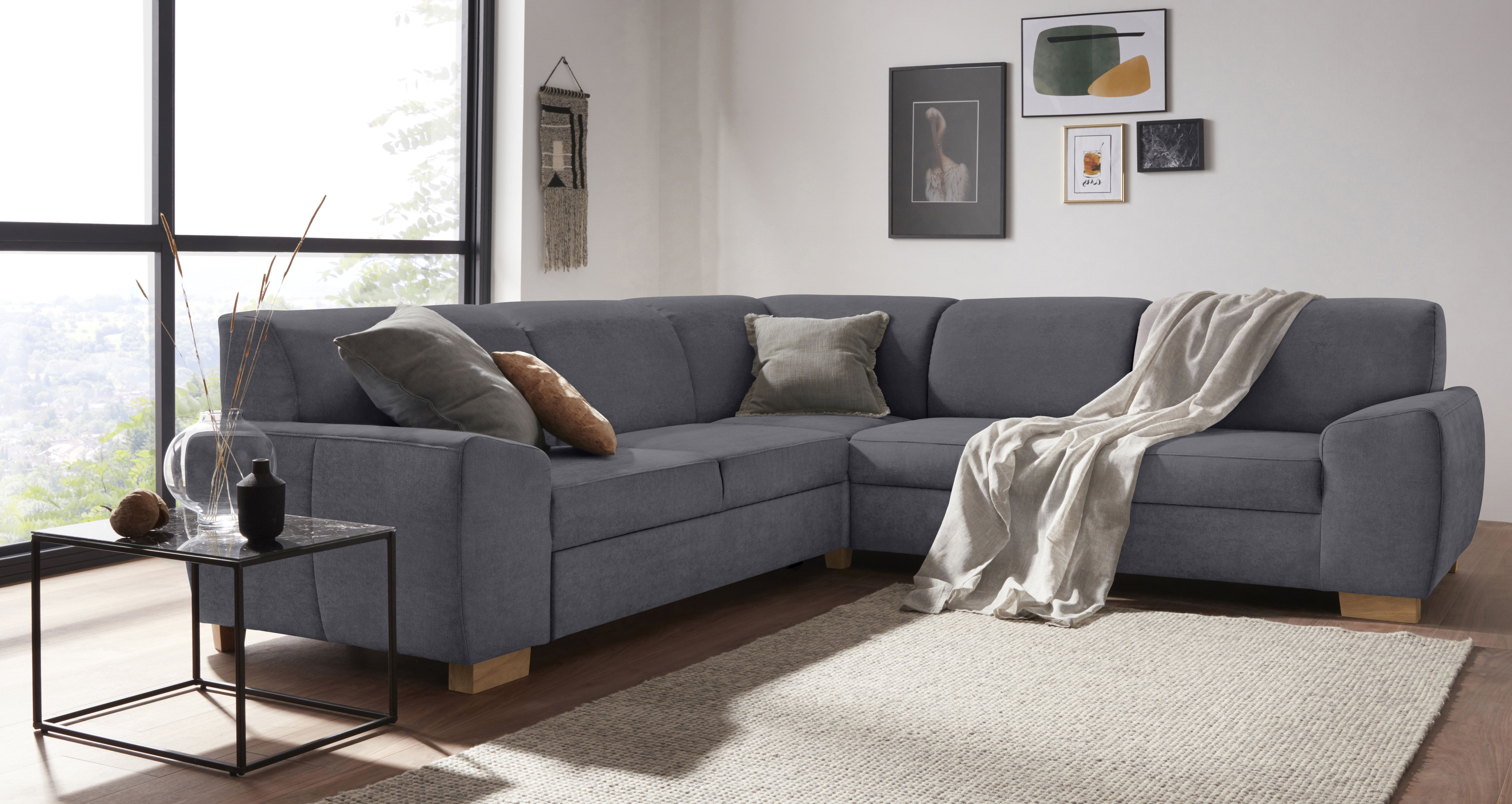 DOMO collection Ecksofa "Incanto kubische Formensprache, komfortabel, flach günstig online kaufen