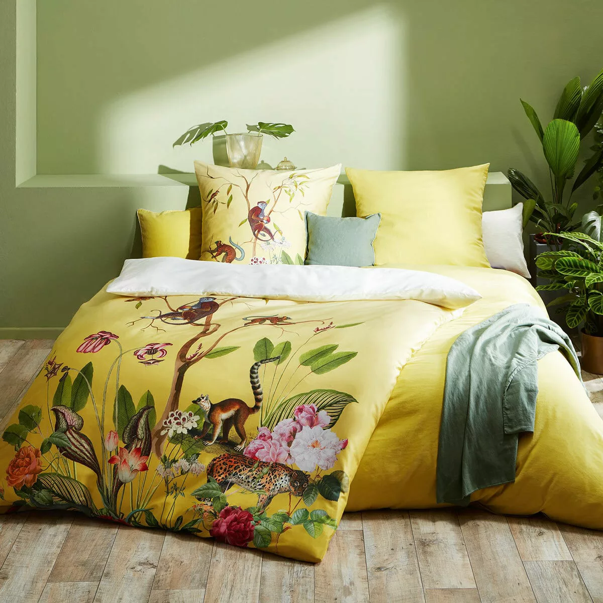 Fleuresse Mako-Satin Bettwäsche Bed Art S Dschungel sweet mango günstig online kaufen
