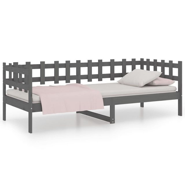 vidaXL Bett, Tagesbett Grau 80x200 cm Massivholz Kiefer günstig online kaufen