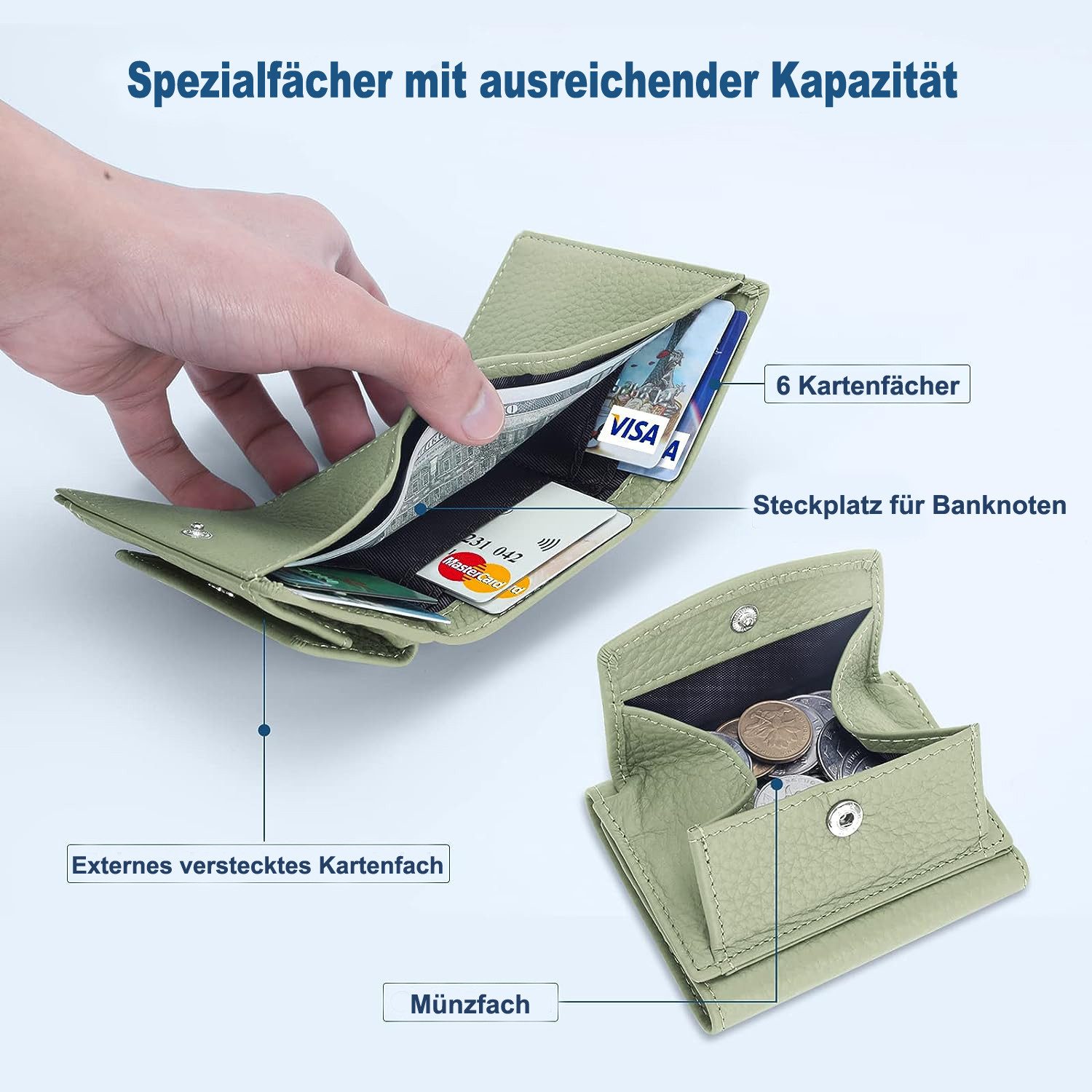 Coonoor Geldbörse Schlichte kleine Geldbörse aus günstig online kaufen