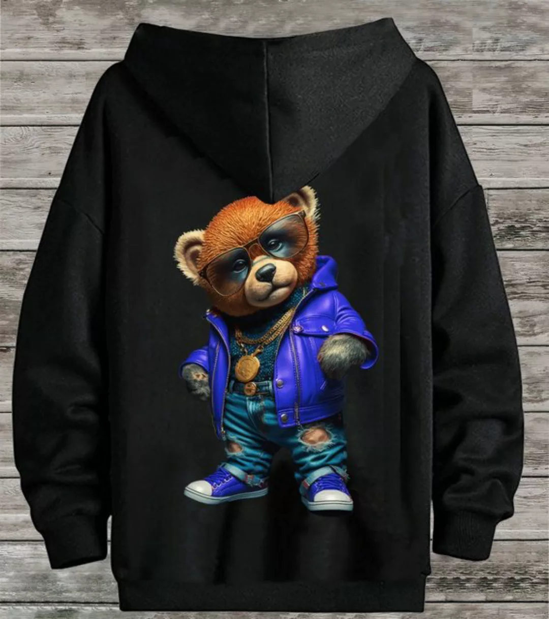 RMK Hoodie Herren Pullover Pulli Kapuzenpullover Sweatshirt Gangster Teddy günstig online kaufen